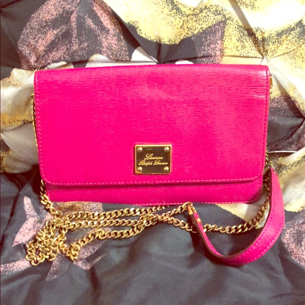 Hot pink Ralph Lauren crossbody